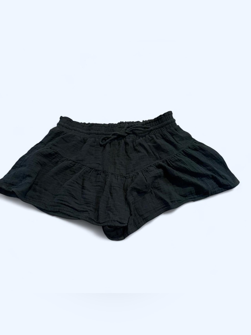 Aeropostale Black Ruffle 100% Cotton Women's Shorts